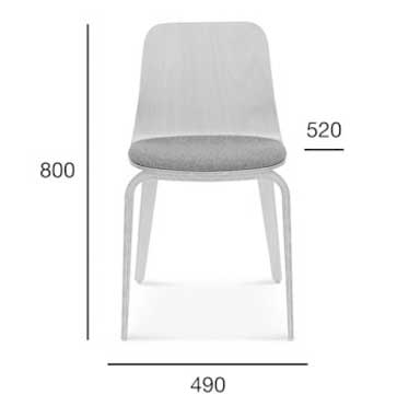 Medidas Silla madera de haya o roble Hips 3. Para hostelería Medidas Silla madera de haya o roble Hips 3. Para hostelería