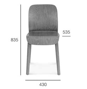 Medidas Silla madera de haya o roble Nod 1. Para hostelería Medidas Silla madera de haya o roble Nod 1. Para hostelería