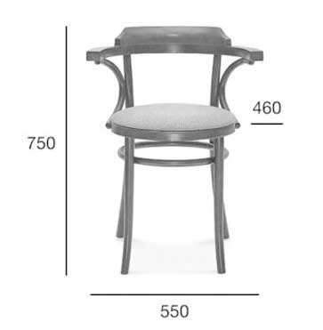 Medidas Sillón madera de haya 1110. Para hostelería Medidas Sillón madera de haya 1110. Para hostelería