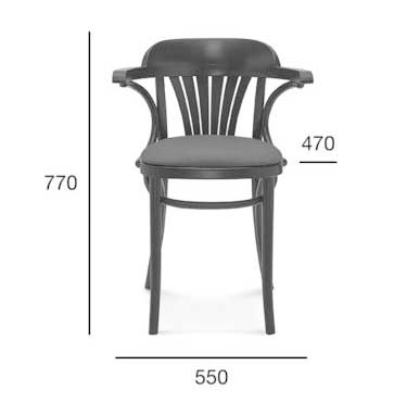 Medidas Sillón madera de haya 165. Para hostelería Medidas Sillón madera de haya 165. Para hostelería