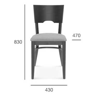 Medidas Silla madera de haya Simple. Para hostelería Medidas Silla madera de haya Simple. Para hostelería