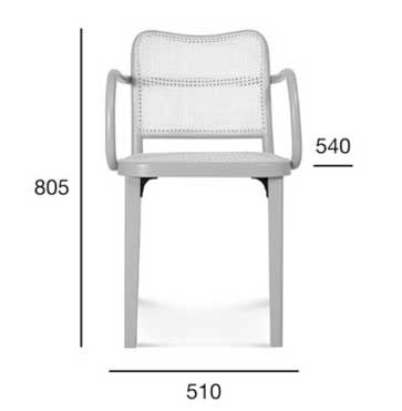 Medidas Sillón madera de haya 811. Para hostelería Medidas Sillón madera de haya 811. Para hostelería