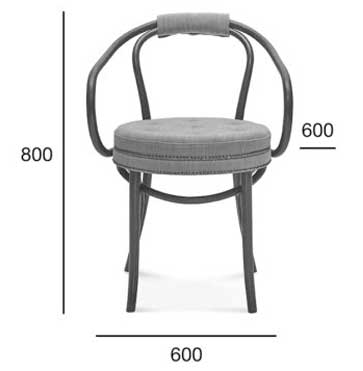 Medidas Sillón madera de haya 9.2. Para hostelería Medidas Sillón madera de haya 9.2. Para hostelería