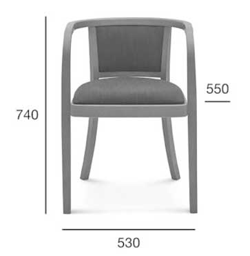 Medidas Sillón madera de haya Berg. Para hostelería Medidas Sillón madera de haya Berg. Para hostelería