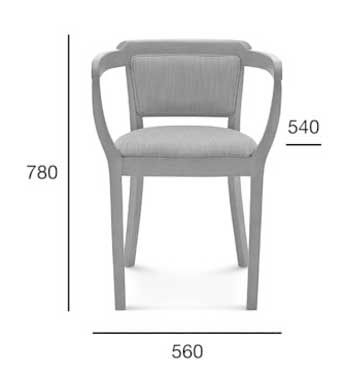 Medidas Sillón madera de haya Elegant. Para hostelería Medidas Sillón madera de haya Elegant. Para hostelería