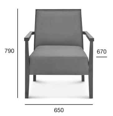 Medidas Sillón madera de haya Harry 2. Para hostelería Medidas Sillón madera de haya Harry 2. Para hostelería