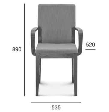 Medidas Sillón madera de haya Harry. Para hostelería Medidas Sillón madera de haya Harry. Para hostelería