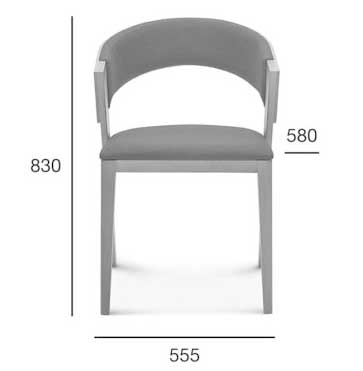 Medidas Sillón madera de haya o roble Cosy. Para hostelería Medidas Sillón madera de haya o roble Cosy. Para hostelería