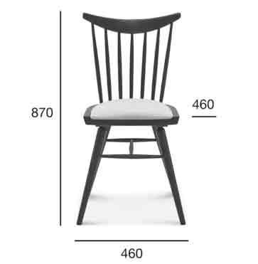 Medidas Silla madera de haya Stick. Para hostelería Medidas Silla madera de haya Stick. Para hostelería