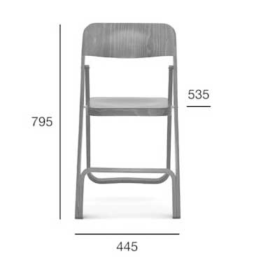 Medidas Silla madera de haya Tari. Para hostelería Medidas Silla madera de haya Tari. Para hostelería