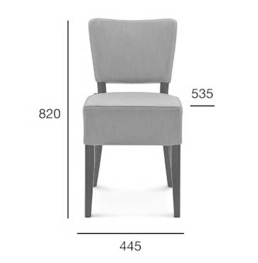 Medidas Silla madera de haya Tulip 2. Para hostelería Medidas Silla madera de haya Tulip 2. Para hostelería