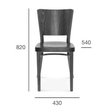 Medidas Silla madera de haya Tulip 3. Para hostelería Medidas Silla madera de haya Tulip 3. Para hostelería