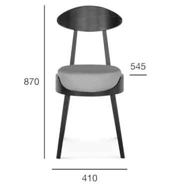 Medidas Silla madera de haya Uma. Para hostelería Medidas Silla madera de haya Uma. Para hostelería