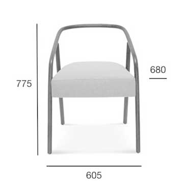 Medidas Sillón madera de haya Plum. Para hostelería Medidas Sillón madera de haya Plum. Para hostelería