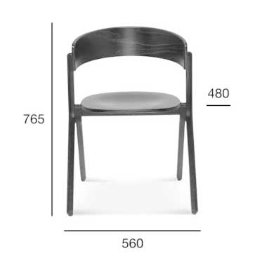Medidas Sillón madera de haya Signa. Para hostelería Medidas Sillón madera de haya Signa. Para hostelería
