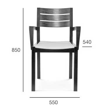 Medidas Sillón madera de haya o roble Lennox. Para hostelería Medidas Sillón madera de haya o roble Lennox. Para hostelería