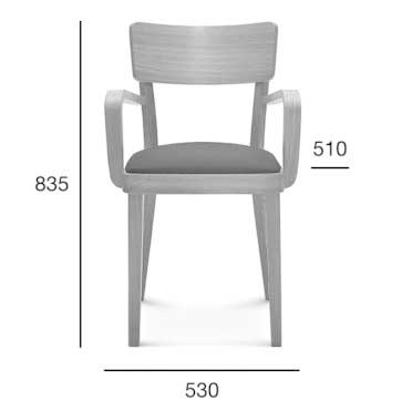Medidas Sillón madera de haya o roble Solid. Para hostelería Medidas Sillón madera de haya o roble Solid. Para hostelería