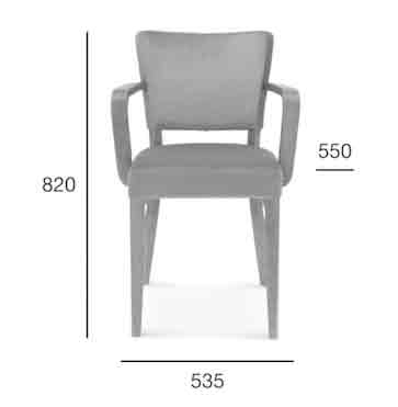 Medidas Sillón madera de haya Tulip.1. Para hostelería Medidas Sillón madera de haya Tulip.1. Para hostelería