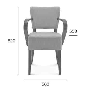 Medidas Sillón madera de haya Tulip.2. Para hostelería Medidas Sillón madera de haya Tulip.2. Para hostelería