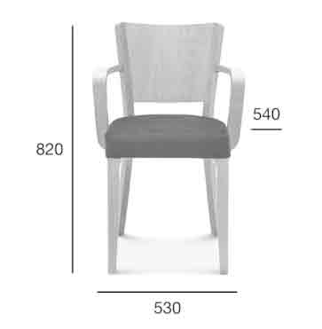 Medidas Sillón madera de haya Tulip.3. Para hostelería Medidas Sillón madera de haya Tulip.3. Para hostelería