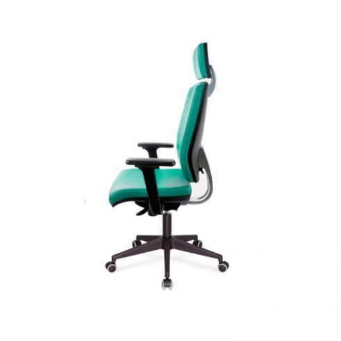 Sillón Dirección con Respaldo Alto con cabecero BD-1700, Lateral.