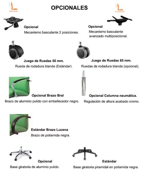 Opcionales Sillones BD-1200 y BC-1202