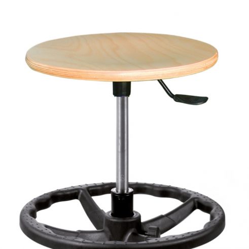 Detalla Asiento y Aro Reposapiés Taburete Giratorio ST-MAD/300