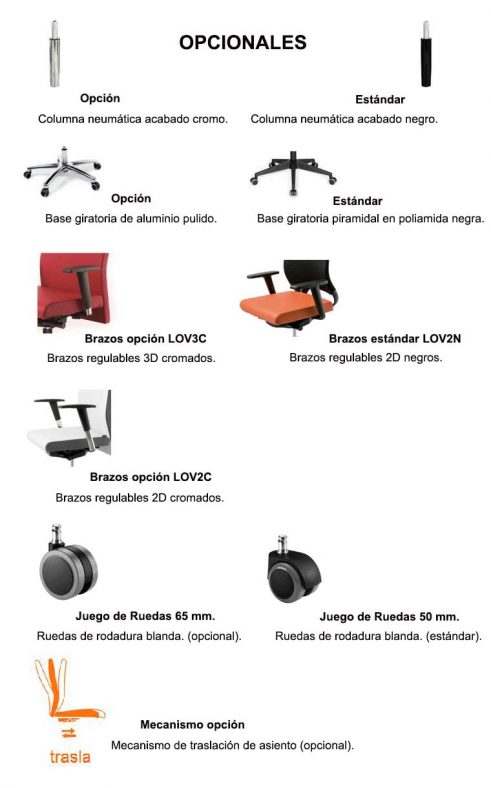 Opcionales Sillón Dirección Senator