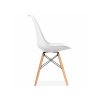 Silla de bar Toe Madera Blanca Cojín Blanco