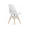 Silla de bar Toe Madera Blanca Cojín Blanco
