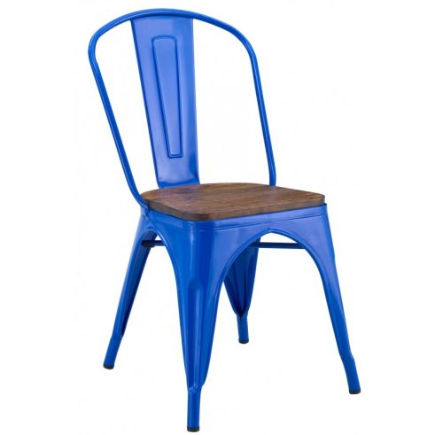 Silla Toledo Asiento Madera - Azul