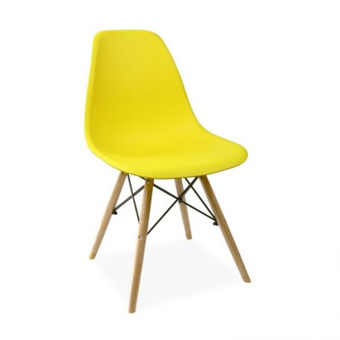 Silla de Bar Toe PP Madera Amarillo