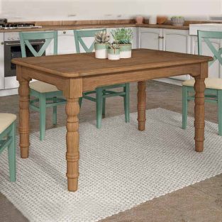Mesa Comedor Provenzal Rectangular Fija o Extensible