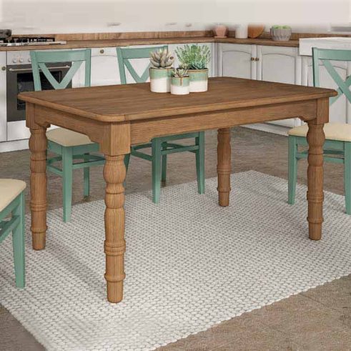 Mesa Comedor Provenzal Rectangular Fija o Extensible